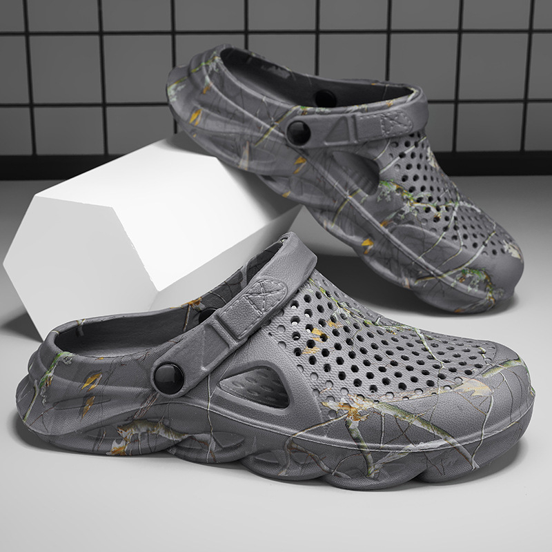 Nové pánske letné dreváky s uzavretou špičkou z roku 2025 na outdoorové nosenie, plážové sandále, ležérne a módne