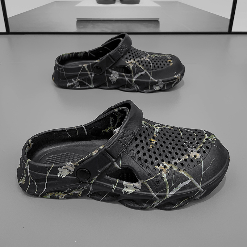 Nové pánske letné dreváky s uzavretou špičkou z roku 2025 na outdoorové nosenie, plážové sandále, ležérne a módne