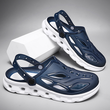 Pantofi sport noi cu găuri din EVA, de calitate superioară, lustruiți, cu suprafață gelatinoasă din TPU, pentru bărbați, pantofi transfrontalieri de mărime mare, en-gros