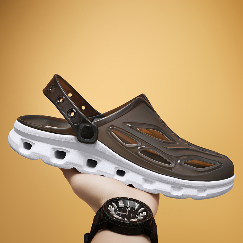 Pantofi sport noi cu găuri din EVA, de calitate superioară, lustruiți, cu suprafață gelatinoasă din TPU, pentru bărbați, pantofi transfrontalieri de mărime mare, en-gros