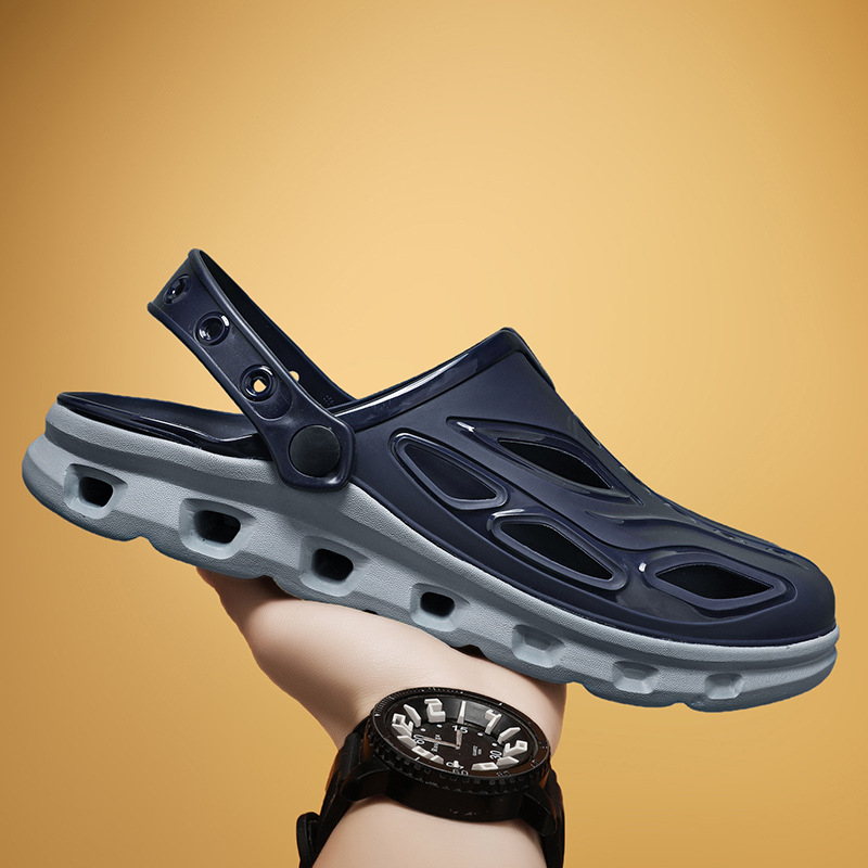 Pantofi sport noi cu găuri din EVA, de calitate superioară, lustruiți, cu suprafață gelatinoasă din TPU, pentru bărbați, pantofi transfrontalieri de mărime mare, en-gros