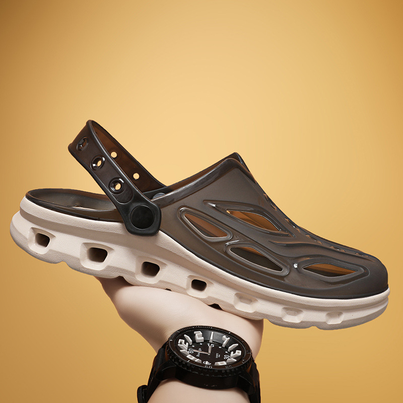 Pantofi sport noi cu găuri din EVA, de calitate superioară, lustruiți, cu suprafață gelatinoasă din TPU, pentru bărbați, pantofi transfrontalieri de mărime mare, en-gros