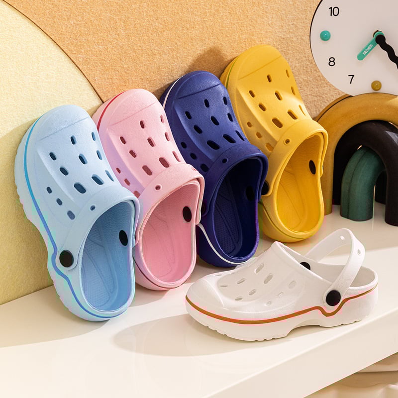 Qida Shun jauni bērnu Crocs vasaras modes unisex vecāku un bērnu dārza apavi iekštelpu un āra čības, izmēri 30-45