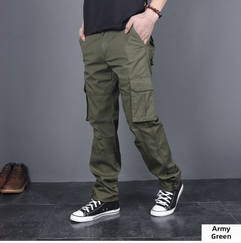 Toamna și iarna, pantaloni noi pentru bărbați, pantaloni casual, cu buzunare multiple, salopete pentru bărbați, lejeri, drepți, plus size, tendință la modă