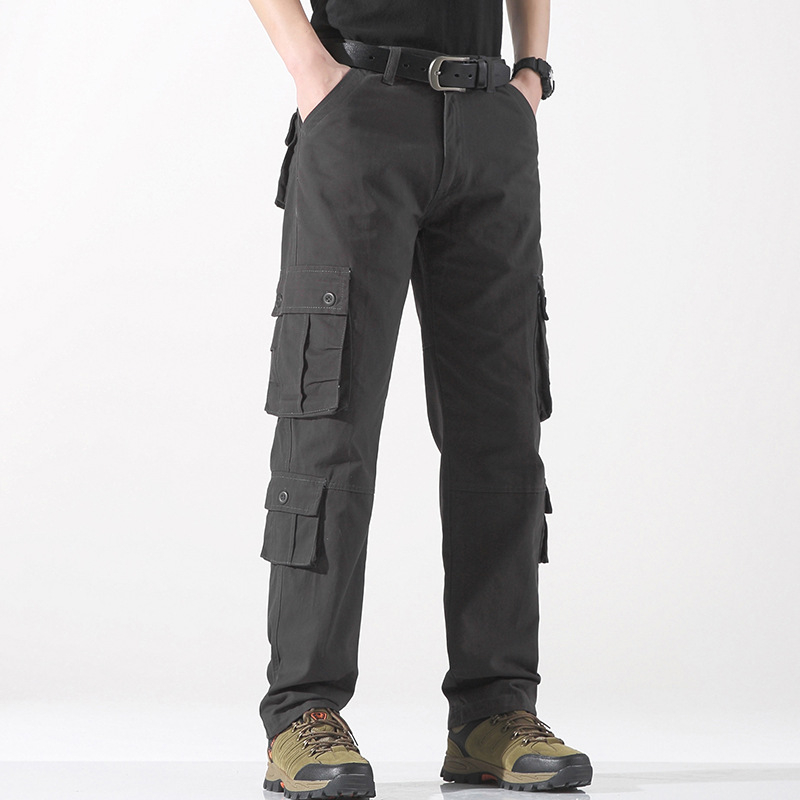 Salopetă bărbați pantaloni casual noi pantaloni drepți brand la modă mărime mare pantaloni casual bărbați noi pantaloni lungi cu mai multe buzunare