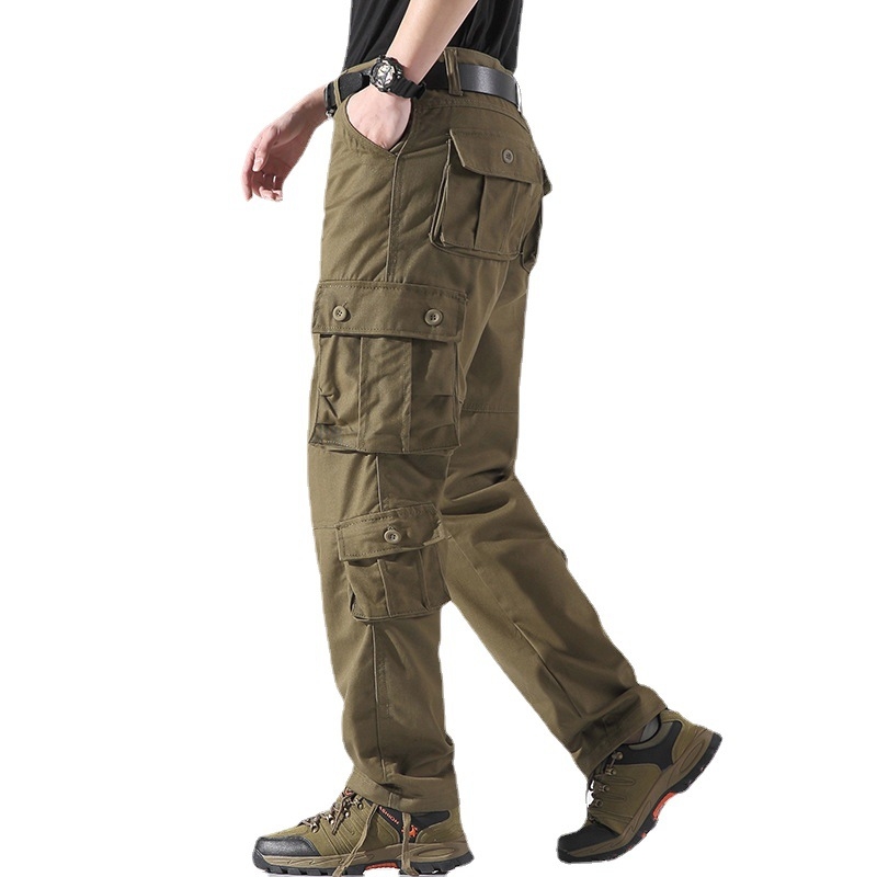 Salopetă bărbați pantaloni casual noi pantaloni drepți brand la modă mărime mare pantaloni casual bărbați noi pantaloni lungi cu mai multe buzunare