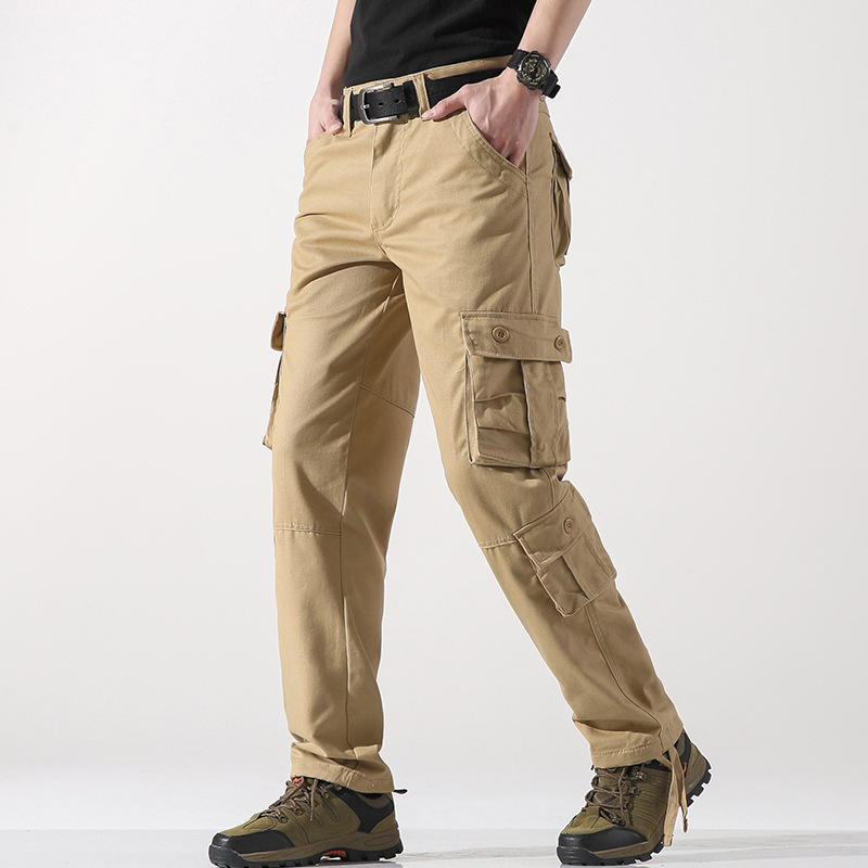 Salopetă bărbați pantaloni casual noi pantaloni drepți brand la modă mărime mare pantaloni casual bărbați noi pantaloni lungi cu mai multe buzunare