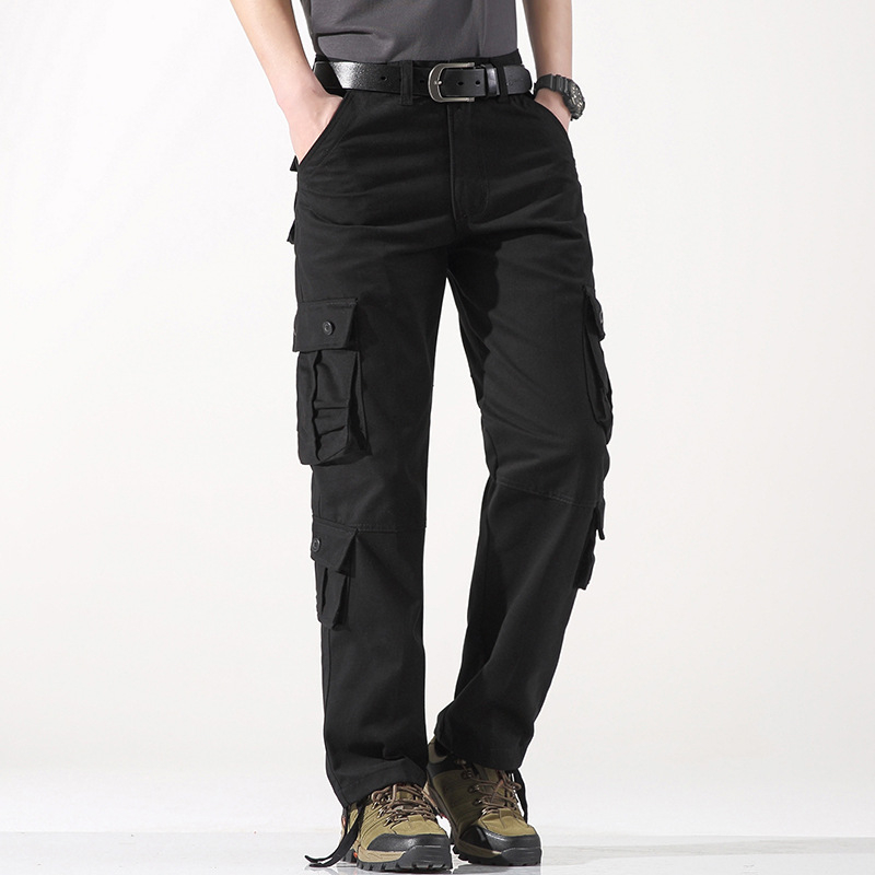 Salopetă bărbați pantaloni casual noi pantaloni drepți brand la modă mărime mare pantaloni casual bărbați noi pantaloni lungi cu mai multe buzunare