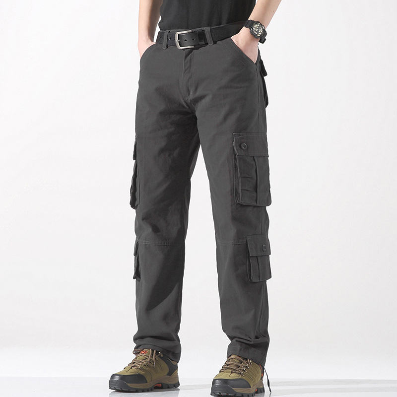 Salopetă bărbați pantaloni casual noi pantaloni drepți brand la modă mărime mare pantaloni casual bărbați noi pantaloni lungi cu mai multe buzunare