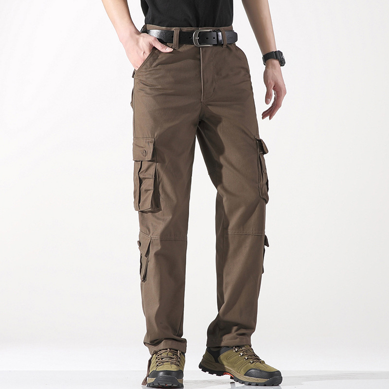 Salopetă bărbați pantaloni casual noi pantaloni drepți brand la modă mărime mare pantaloni casual bărbați noi pantaloni lungi cu mai multe buzunare