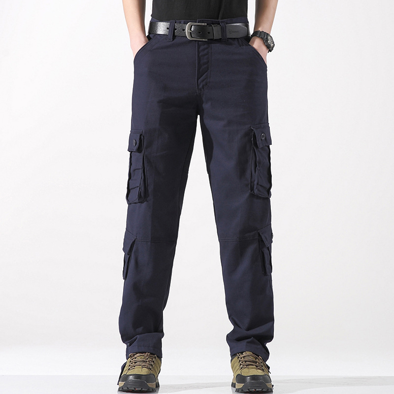 Salopetă bărbați pantaloni casual noi pantaloni drepți brand la modă mărime mare pantaloni casual bărbați noi pantaloni lungi cu mai multe buzunare