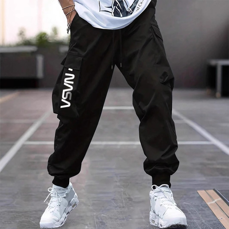 Cezhraničné špirálové nohavice v japonskom štýle, trendy značkové pánske ležérne nohavice v americkom štýle s viacerými vreckami, trendy voľné nohavice pre tínedžerov