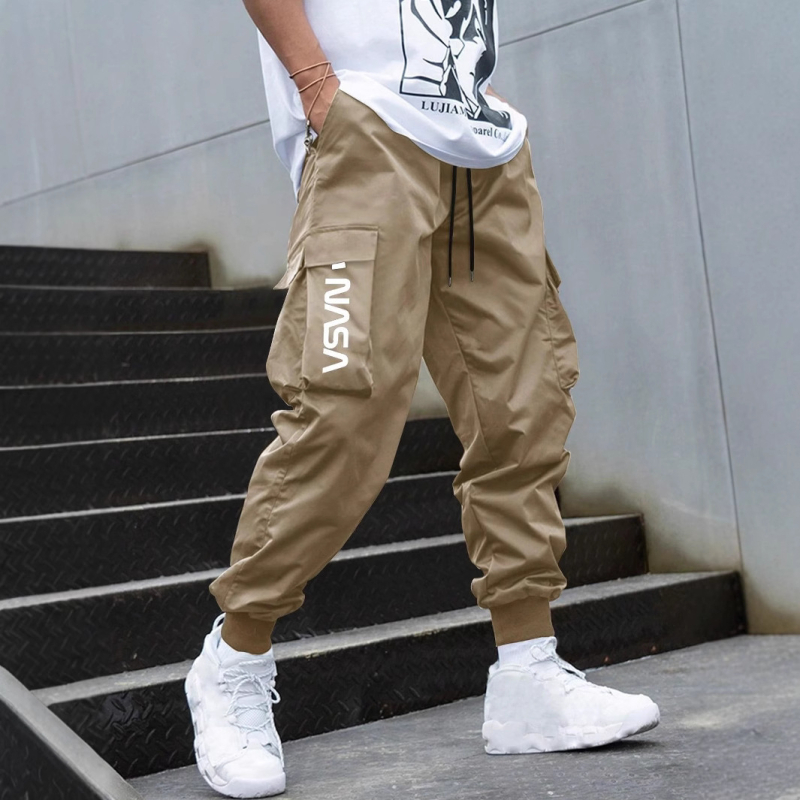 Cezhraničné špirálové nohavice v japonskom štýle, trendy značkové pánske ležérne nohavice v americkom štýle s viacerými vreckami, trendy voľné nohavice pre tínedžerov