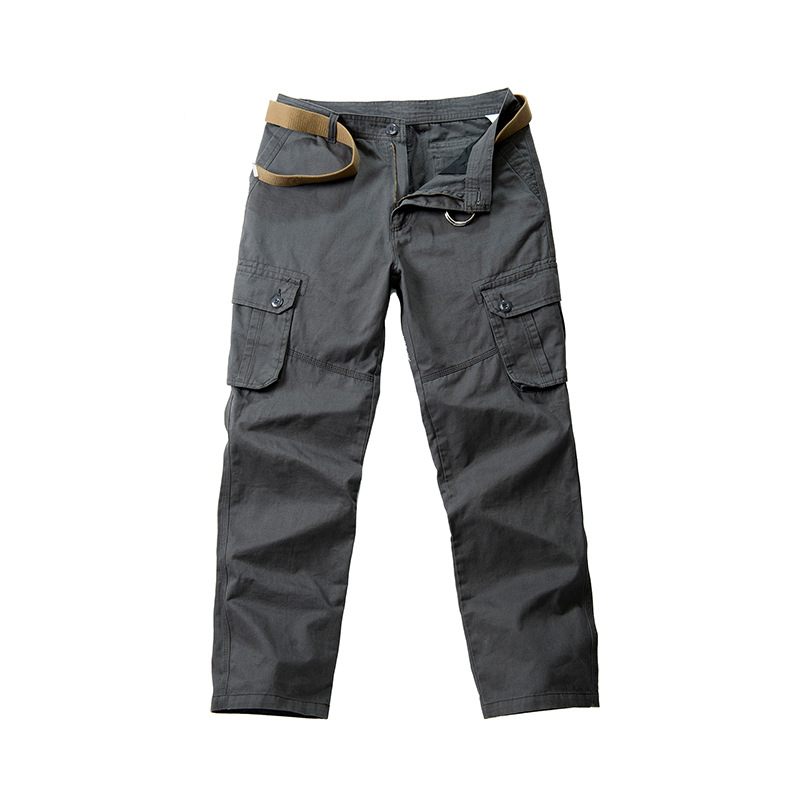 Pantaloni cargo pentru bărbați Cross-Border Amazon, cu buzunare multiple, lejer, cu picior drept, Source Factory 033, versatili