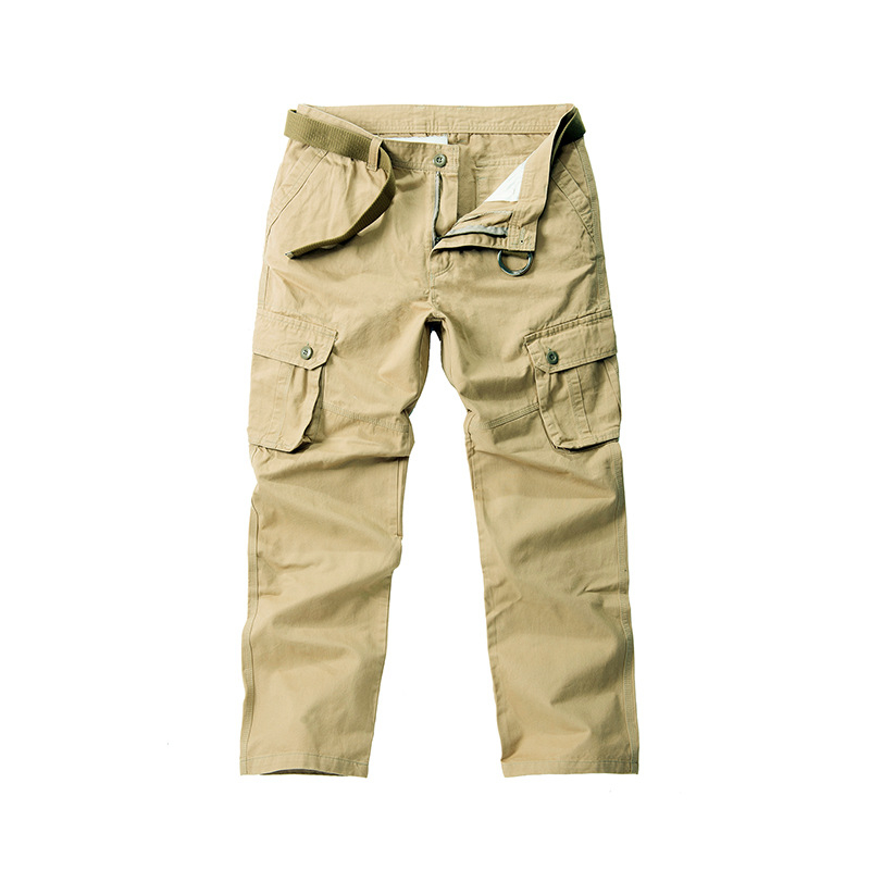 Pantaloni cargo pentru bărbați Cross-Border Amazon, cu buzunare multiple, lejer, cu picior drept, Source Factory 033, versatili