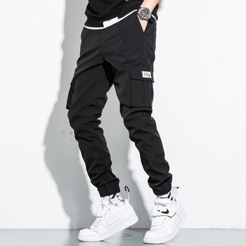 Pantaloni cargo pentru bărbați, toamna, stil coreean nou, brand la modă, pantaloni pentru bărbați, bumbac pur, multi-buzunare, jogger, dimensiuni mari, vrac, casual, pantaloni pentru bărbați