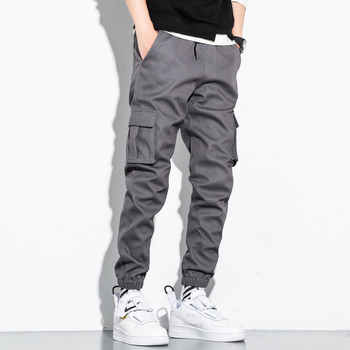 Pantaloni cargo pentru bărbați, toamna, stil coreean nou, brand la modă, pantaloni pentru bărbați, bumbac pur, multi-buzunare, jogger, dimensiuni mari, vrac, casual, pantaloni pentru bărbați