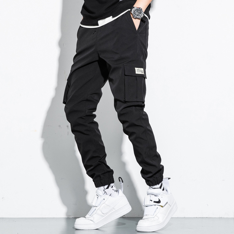 Pantaloni cargo pentru bărbați, toamna, stil coreean nou, brand la modă, pantaloni pentru bărbați, bumbac pur, multi-buzunare, jogger, dimensiuni mari, vrac, casual, pantaloni pentru bărbați