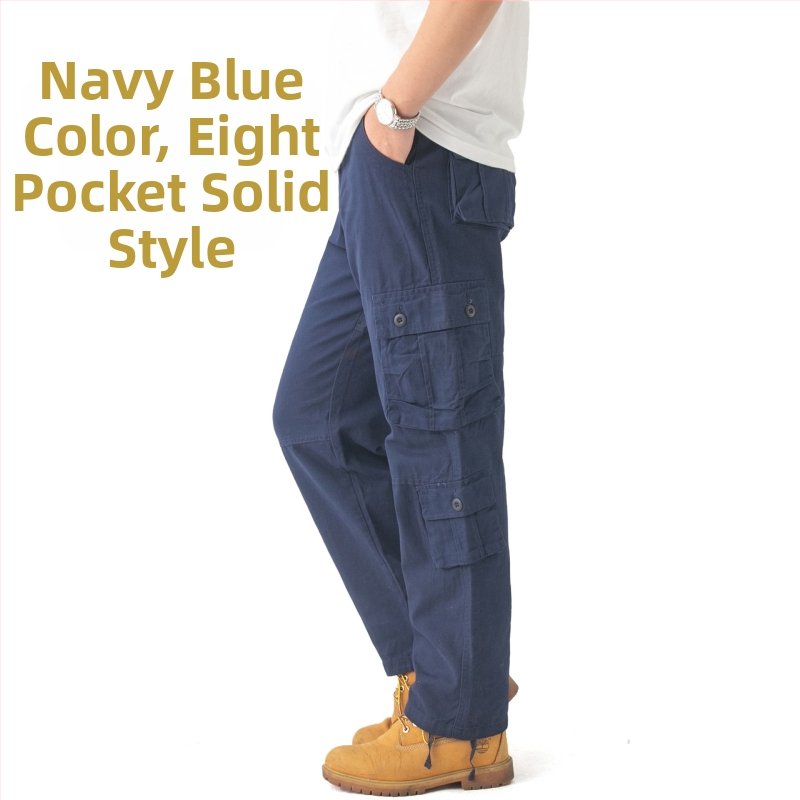 Jarné a jesenné pánske overaly, maskáčové nohavice, viacvreckové, ležérne nohavice, pánske bavlnené, plus size, trendy značkové voľné nohavice