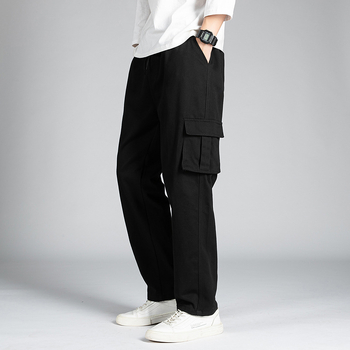 Salopete de toamnă și de iarnă pentru bărbați europeni și americani, pantaloni casual, mărime mare, drepți, lejeri, cu mai multe buzunare, marca de modă Amazon transfrontalieră