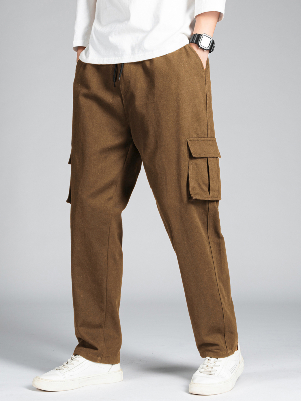 Salopete de toamnă și de iarnă pentru bărbați europeni și americani, pantaloni casual, mărime mare, drepți, lejeri, cu mai multe buzunare, marca de modă Amazon transfrontalieră