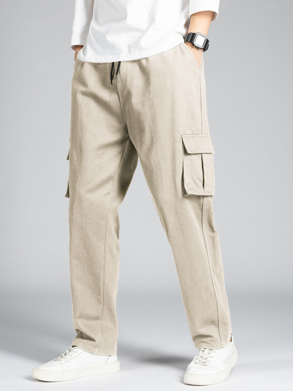 Salopete de toamnă și de iarnă pentru bărbați europeni și americani, pantaloni casual, mărime mare, drepți, lejeri, cu mai multe buzunare, marca de modă Amazon transfrontalieră