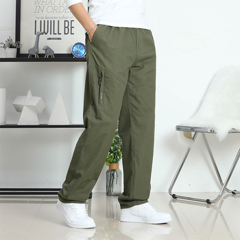 Cezhraničné nové mládežnícke pánske módne ležérne pracovné nohavice, plus veľkosť, pánske stredne veľké pracovné nohavice s viacerými vreckami, rovné