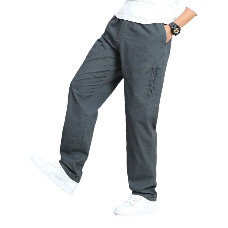 Cezhraničné nové mládežnícke pánske módne ležérne pracovné nohavice, plus veľkosť, pánske stredne veľké pracovné nohavice s viacerými vreckami, rovné