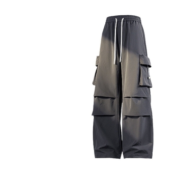 Pantaloni de parașutist Shake Big Explosion 2024, toamnă nouă, cu vârfuri de frânghie, salopete sport țesute pentru bărbați, stil Hong Kong