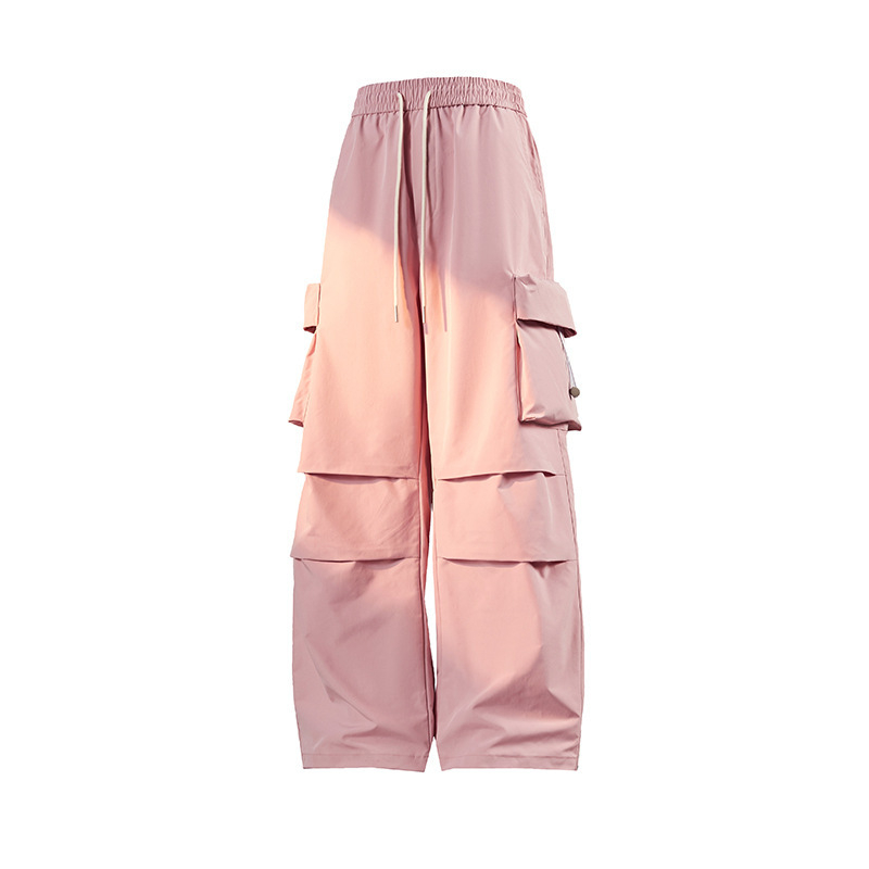 Pantaloni de parașutist Shake Big Explosion 2024, toamnă nouă, cu vârfuri de frânghie, salopete sport țesute pentru bărbați, stil Hong Kong
