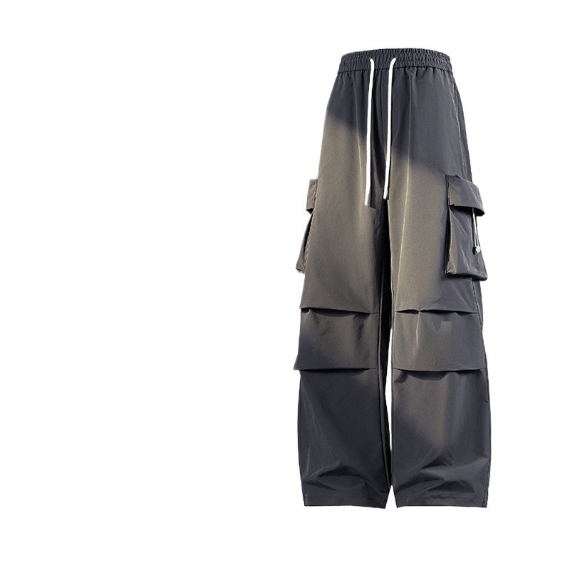 Pantaloni de parașutist Shake Big Explosion 2024, toamnă nouă, cu vârfuri de frânghie, salopete sport țesute pentru bărbați, stil Hong Kong