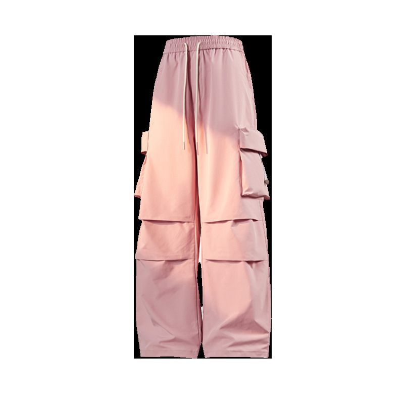 Pantaloni de parașutist Shake Big Explosion 2024, toamnă nouă, cu vârfuri de frânghie, salopete sport țesute pentru bărbați, stil Hong Kong