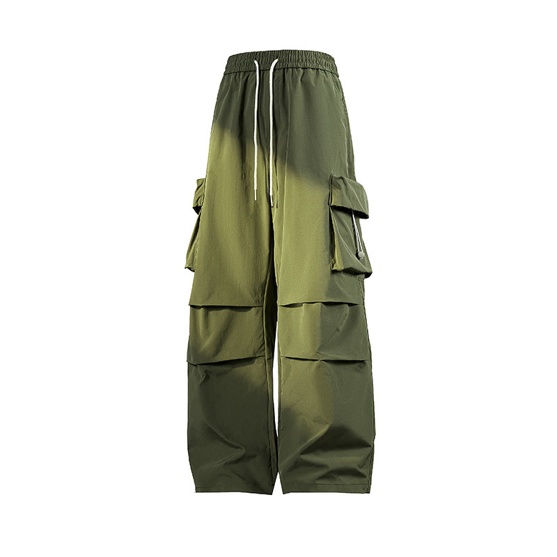 Pantaloni de parașutist Shake Big Explosion 2024, toamnă nouă, cu vârfuri de frânghie, salopete sport țesute pentru bărbați, stil Hong Kong