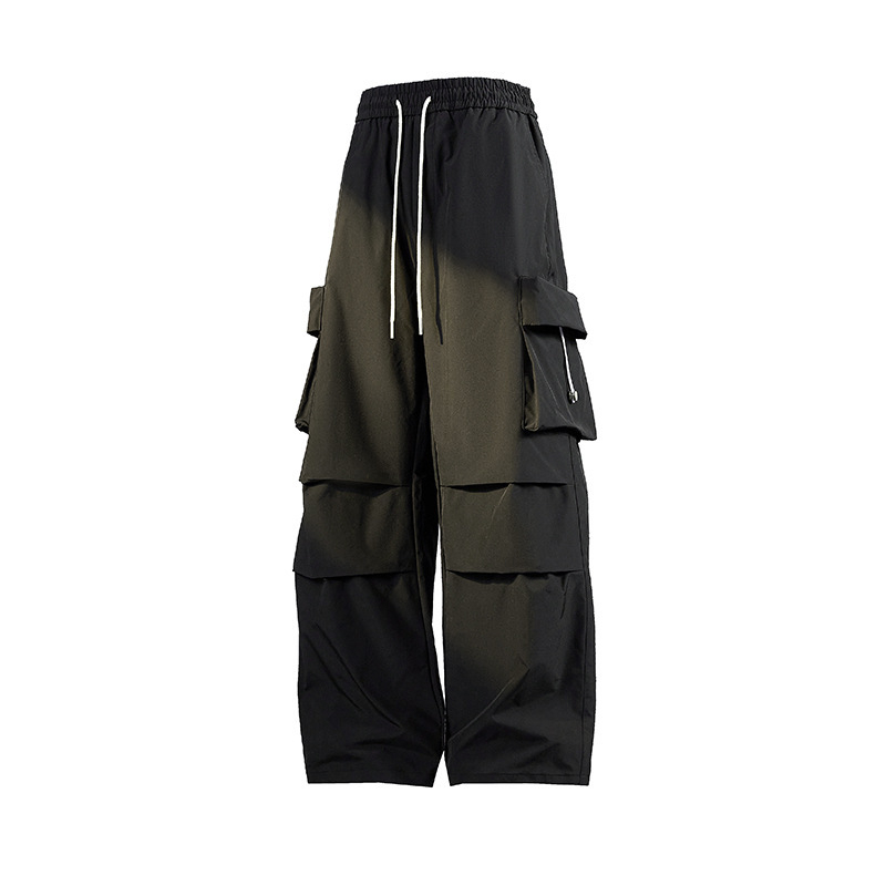 Pantaloni de parașutist Shake Big Explosion 2024, toamnă nouă, cu vârfuri de frânghie, salopete sport țesute pentru bărbați, stil Hong Kong