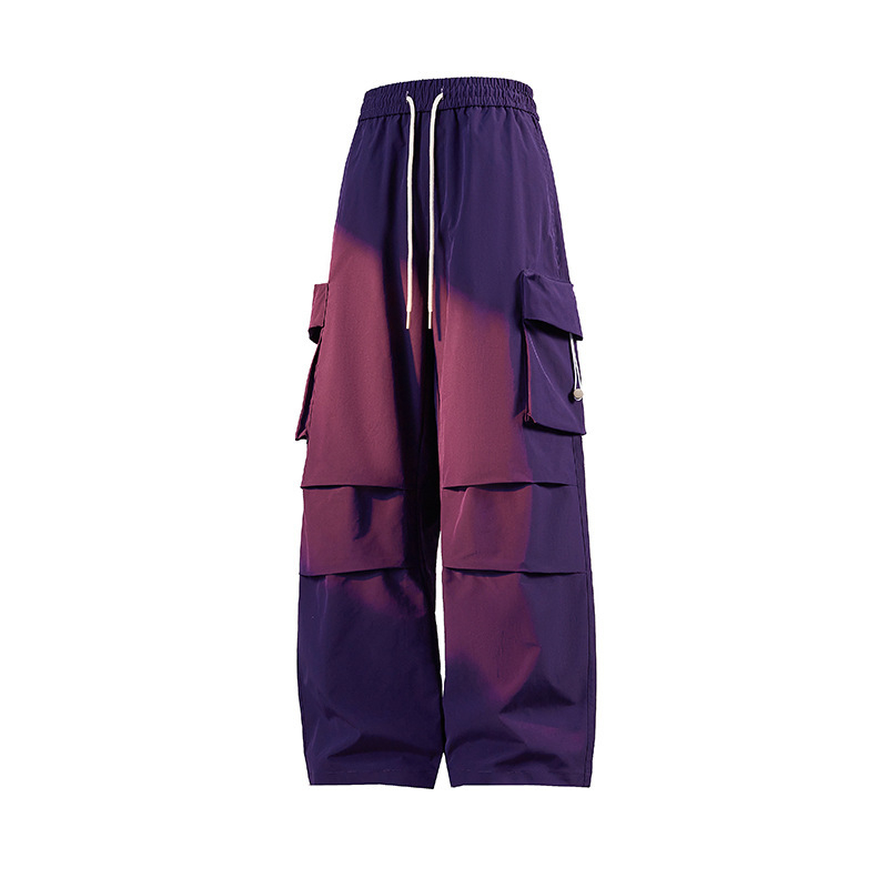 Pantaloni de parașutist Shake Big Explosion 2024, toamnă nouă, cu vârfuri de frânghie, salopete sport țesute pentru bărbați, stil Hong Kong