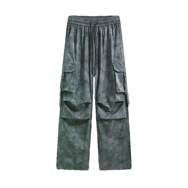 Vasaras ostas modes vīriešu kamuflāžas ikdienas instrumentu bikses apaļīgas vīriešu plus izmēra plus izmēra vaļīgas locīšanas bikses