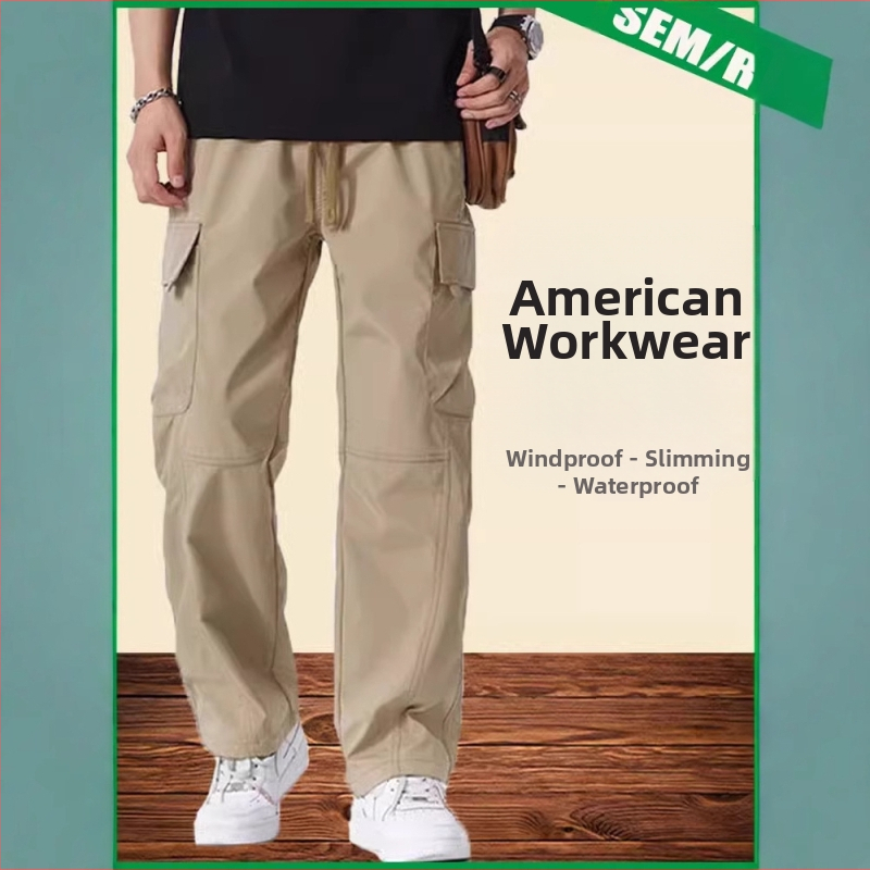 Jesenné nohavice Assault 2024, overaly, pánske rovné nohavice, ležérne, americké, jesenné, široké nohavice, plus size