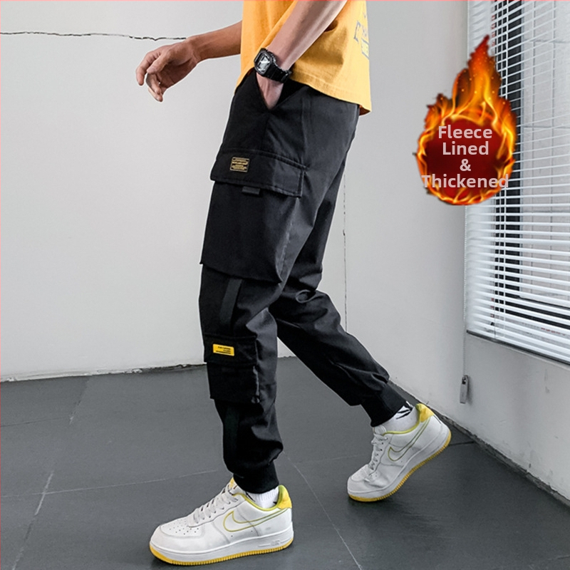 Flīsa kravas bikses Jaunas 2021. gada vīriešu ikdienas bikses Jostas bikses Sporta bikses Harlan bikses Kargo bikses Liela izmēra vīriešiem