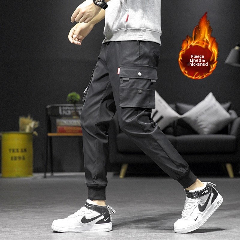 Flīsa kravas bikses Jaunas 2021. gada vīriešu ikdienas bikses Jostas bikses Sporta bikses Harlan bikses Kargo bikses Liela izmēra vīriešiem