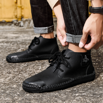 Vyriški batai 2025 m. Nauji rudens didelių dydžių lauko retro britiško stiliaus neslystantys, atsparūs dilimui sportiniai žemo viršutinio lygio laisvalaikio odiniai batai