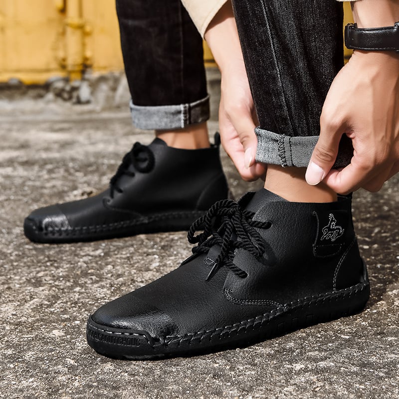 Vyriški batai 2025 m. Nauji rudens didelių dydžių lauko retro britiško stiliaus neslystantys, atsparūs dilimui sportiniai žemo viršutinio lygio laisvalaikio odiniai batai