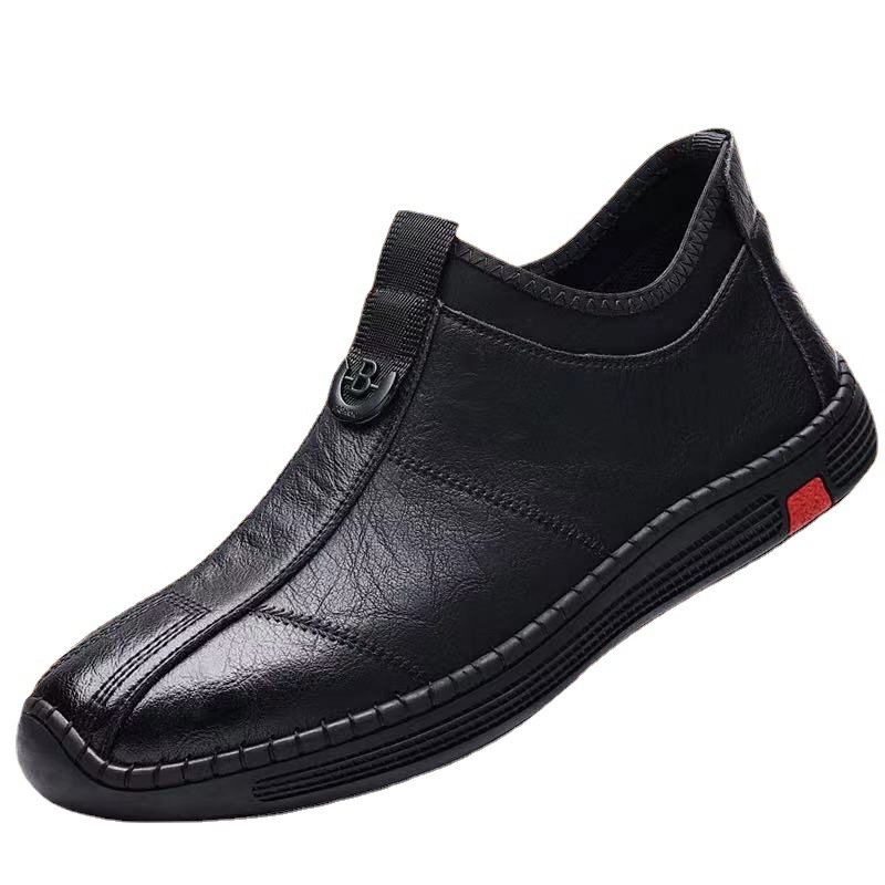 [Ādas govs āda] jauni rudens un ziemas plus samta vīriešu biznesa ikdienas ādas apavi vīriešu mīkstas ādas mīksta apakšdaļa neslīdoši modes apavi