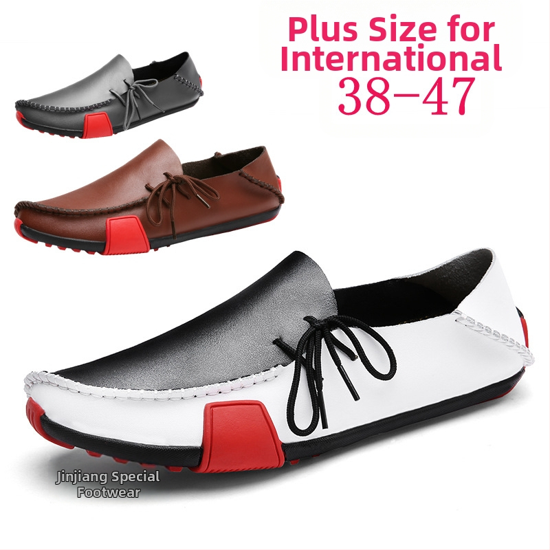 AliExpress 2019 άνοιξη και φθινόπωρο νέα ανδρικά χειροποίητα αναπνεύσιμα δερμάτινα παπούτσια Tods plus size, μέγεθος 47 188, ανδρικά παπούτσια εξωτερικού εμπορίου