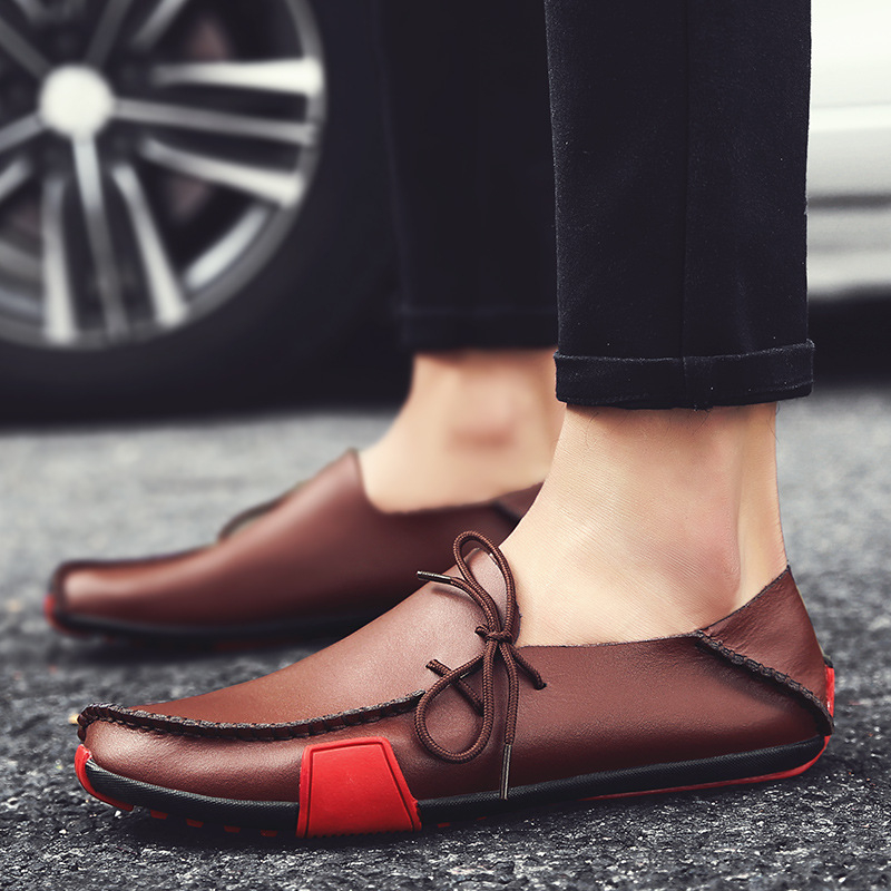 AliExpress 2019 άνοιξη και φθινόπωρο νέα ανδρικά χειροποίητα αναπνεύσιμα δερμάτινα παπούτσια Tods plus size, μέγεθος 47 188, ανδρικά παπούτσια εξωτερικού εμπορίου