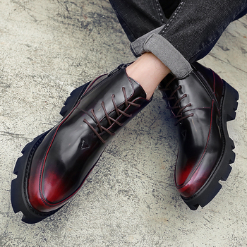 Νέες μπότες Martin για το φθινόπωρο και τον χειμώνα, ανδρικά δερμάτινα παπούτσια μεσαίου-ψηλού ύψους, με γκλίτερ, επαγγελματικό φόρεμα, ανδρικά casual παπούτσια, βρετανικές δερμάτινες μπότες