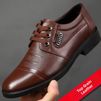 [pirmasis karvės odos sluoksnis] pavasariniai ir rudens odiniai vyriški batai, dalykiniai, laisvalaikio, kvėpuojantys, britiški, formalūs, odiniai vyriški batai, tėčio stiliaus, vyriški batai