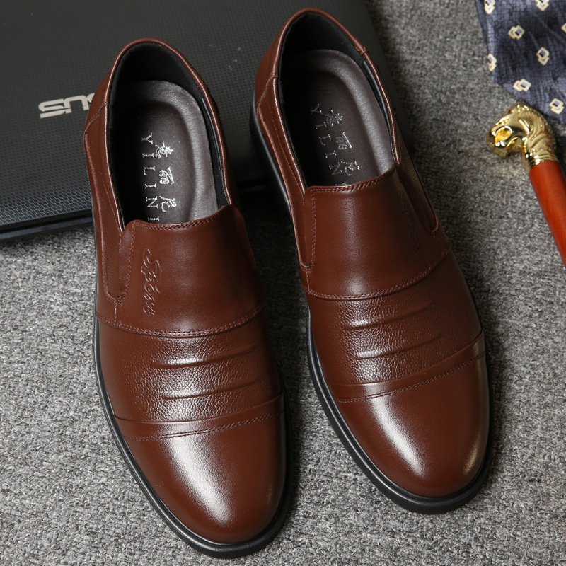 [pirmasis karvės odos sluoksnis] pavasariniai ir rudens odiniai vyriški batai, dalykiniai, laisvalaikio, kvėpuojantys, britiški, formalūs, odiniai vyriški batai, tėčio stiliaus, vyriški batai