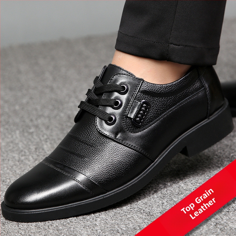 [pirmasis karvės odos sluoksnis] pavasariniai ir rudens odiniai vyriški batai, dalykiniai, laisvalaikio, kvėpuojantys, britiški, formalūs, odiniai vyriški batai, tėčio stiliaus, vyriški batai