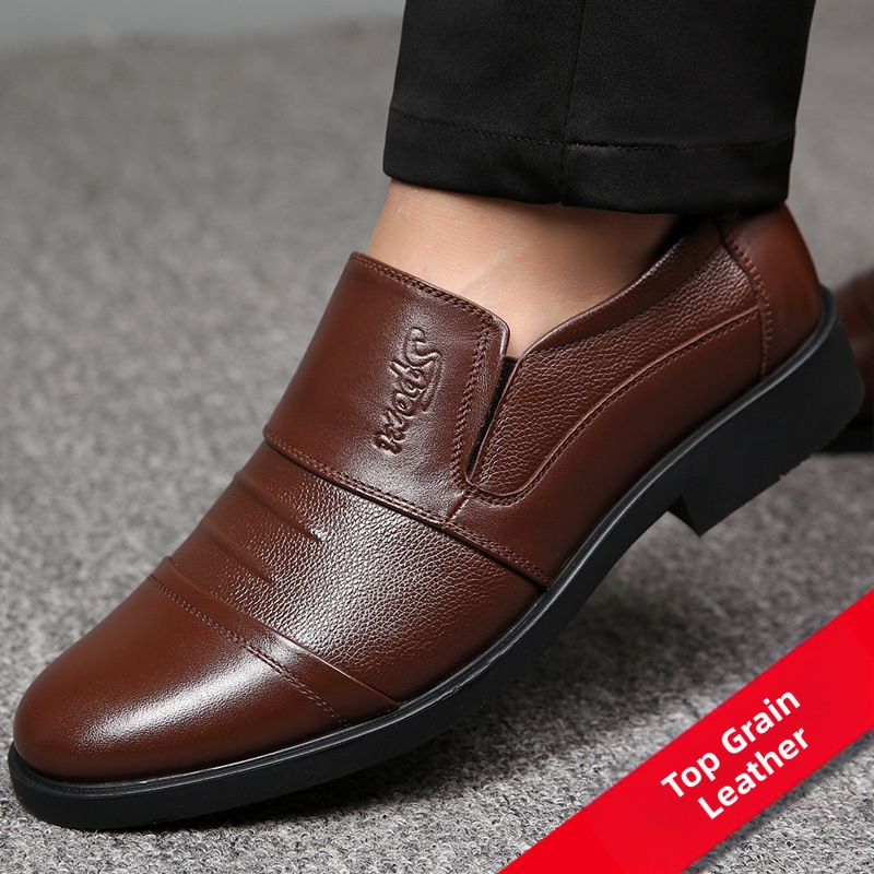 [pirmasis karvės odos sluoksnis] pavasariniai ir rudens odiniai vyriški batai, dalykiniai, laisvalaikio, kvėpuojantys, britiški, formalūs, odiniai vyriški batai, tėčio stiliaus, vyriški batai