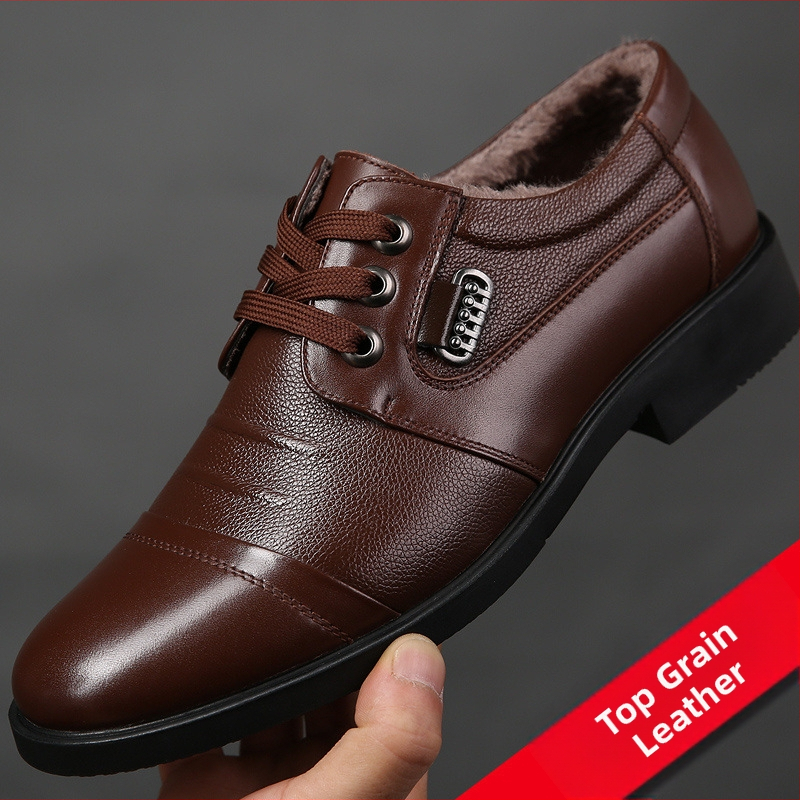 [pirmasis karvės odos sluoksnis] pavasariniai ir rudens odiniai vyriški batai, dalykiniai, laisvalaikio, kvėpuojantys, britiški, formalūs, odiniai vyriški batai, tėčio stiliaus, vyriški batai